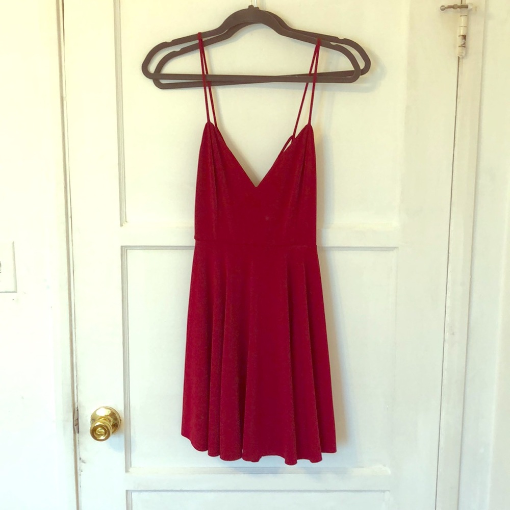 Red urban outfitters skater dress